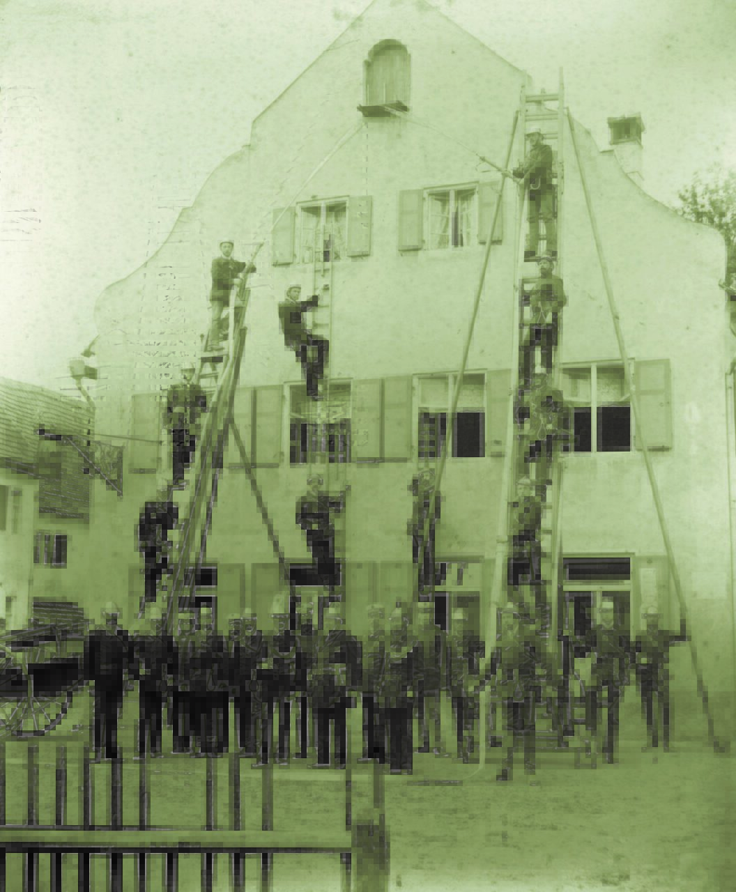 Eine Übung der 1867 gegründeten Pferseer Feuerwehr